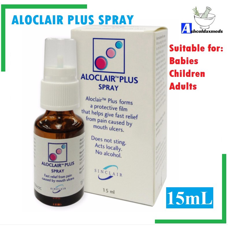 Aloclair Plus Spray 15ml EXP 4/2023 (Sakit Tekak/Ulcer Mulut/Tekak