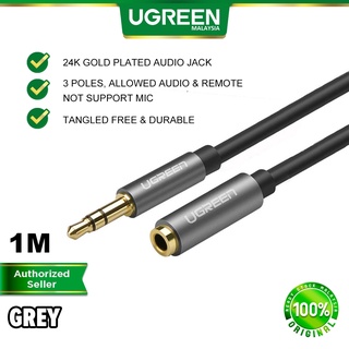 UGREEN 3.5mm Extension Audio Cable 3 & 4 Poles Male to Female Aux Cable Headphone iPhone iPad Mac Android PC Laptop Car