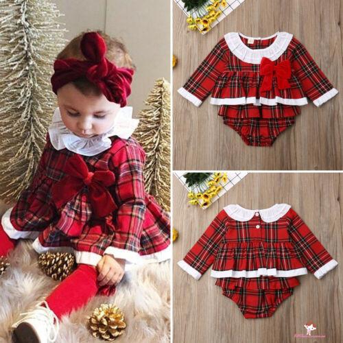 plaid christmas dress baby girl
