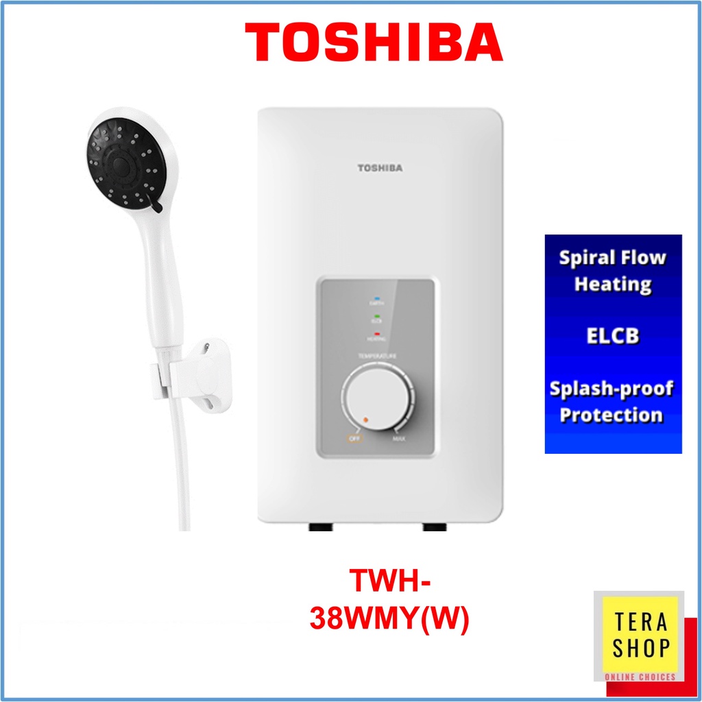 Toshiba 38WMY(W) Instant Water Heater with ELCB & Earth Line Checking