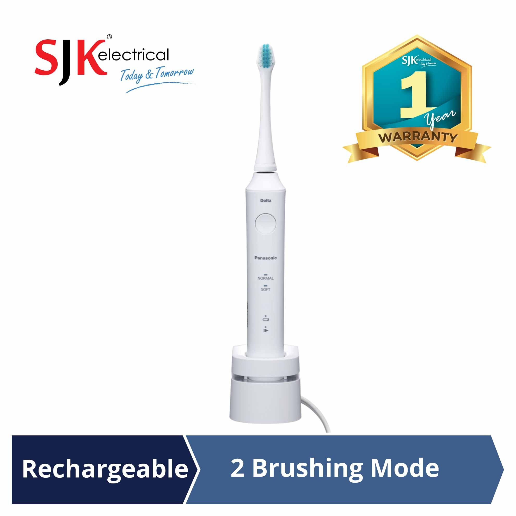 Panasonic Electric Toothbrush EWDL34 (2 Brushing Modes) Rechargeable