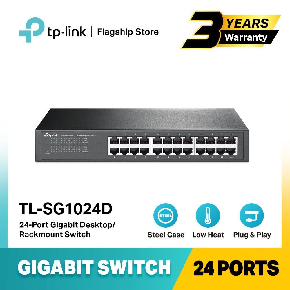 TP-Link TL-SG1024D - 24 Port Gigabit Desktop/Rackmount Switch | Shopee ...