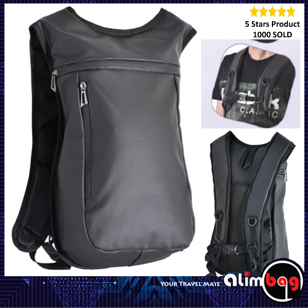 GadTech Slim Bag LightWeight Backpack Beg Motor Motorist Bag Suitable