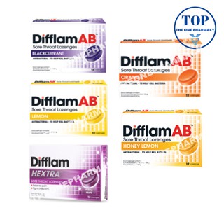 Difflam Ab Sore Throat Lozenges Orange Lemon Blackcurrant 12 S Halal Shopee Malaysia