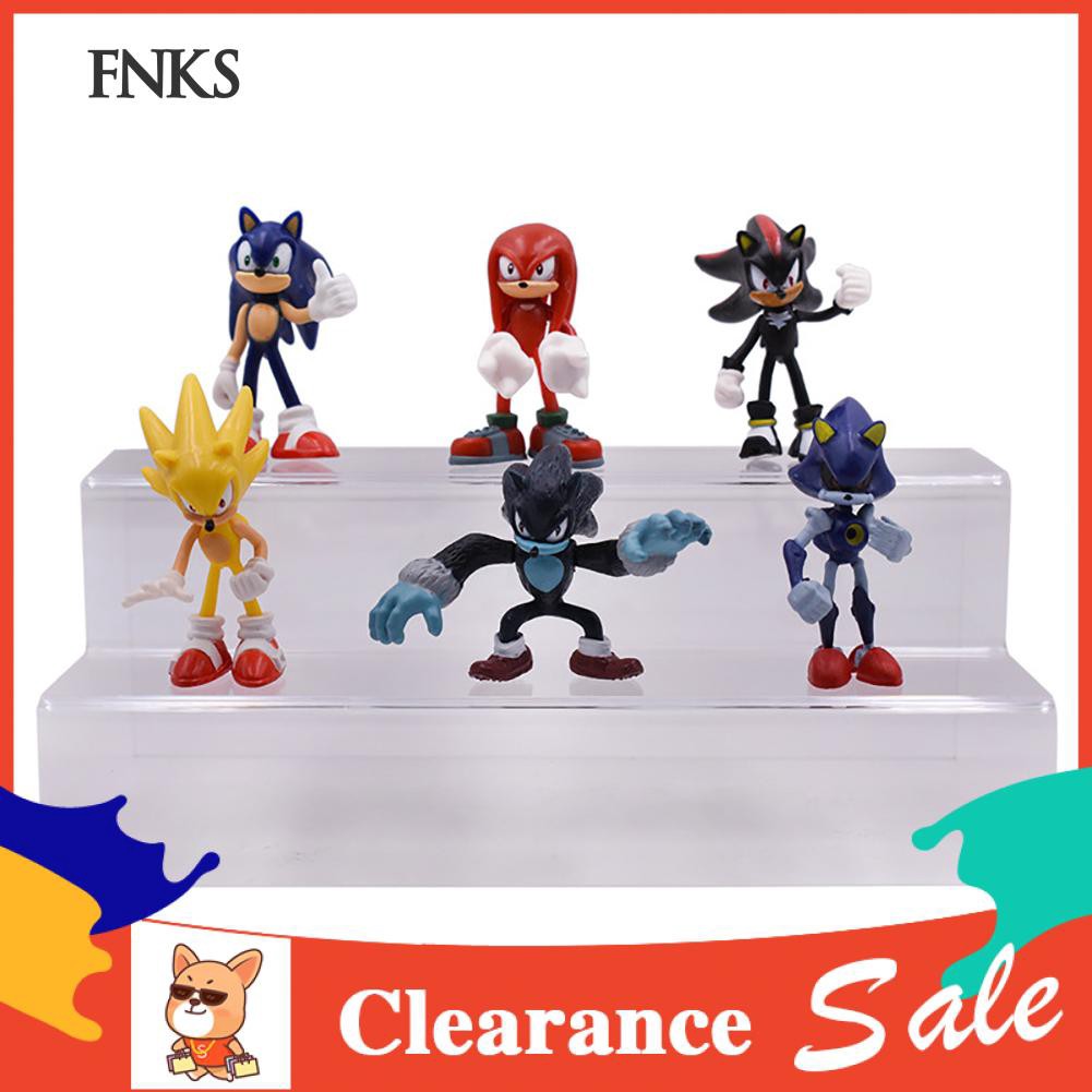 6pcs Game Sonic the Hedgehog Fans Collectible Action Figures Doll Kids Toy Gift