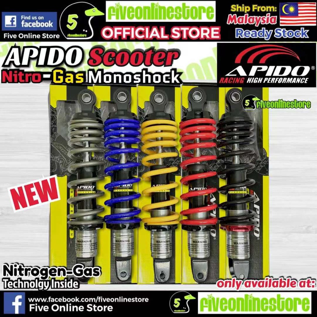 Buy Apido Scooter Nitro Gas Monoshock Adjustable Absorber 305mm Yamaha Ego S Egos Egolc Solariz Avantiz Beat Icon Absober Lc Seetracker Malaysia
