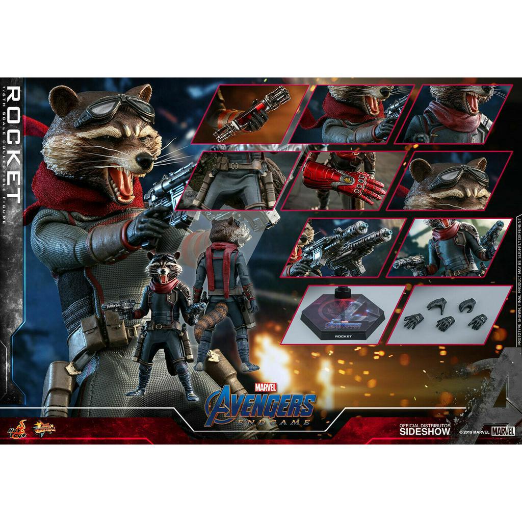 Hot Toys MMS548 Avengers: Endgame Rocket 1/6 Action Figure