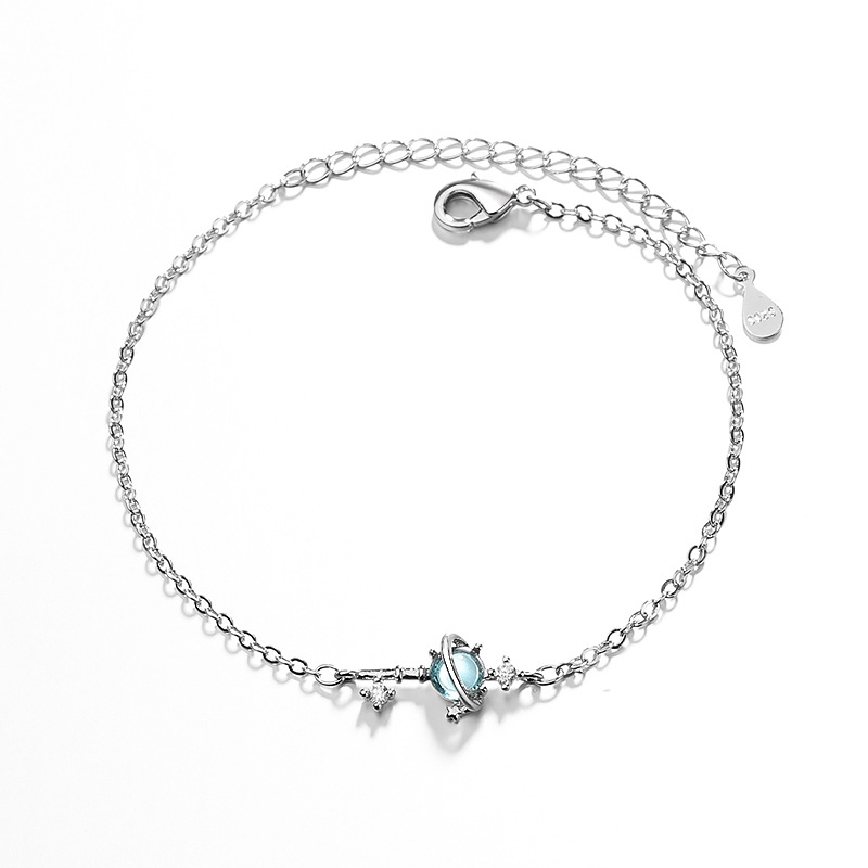Bracciale pianeta cristallo blu stellato accessorio aurora_voghion.com