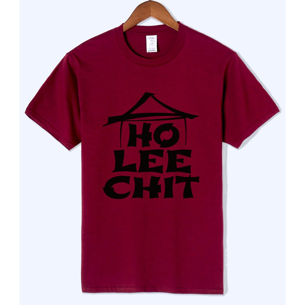 OKnown Summer Mens HO Lee Chit Novelty Black T Shirt