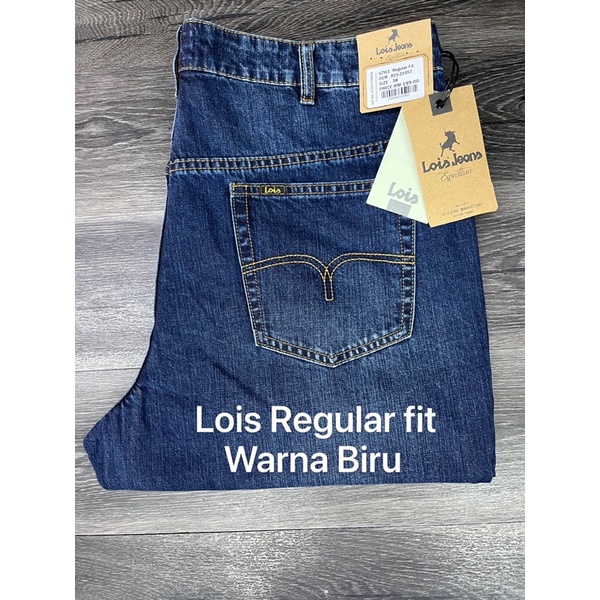 Seluar Jeans Lois 100% Original Regular fit R15_21057B_R200B-21096 Warna Biru_Size_38_40_42_44-46ada free Bluetooth