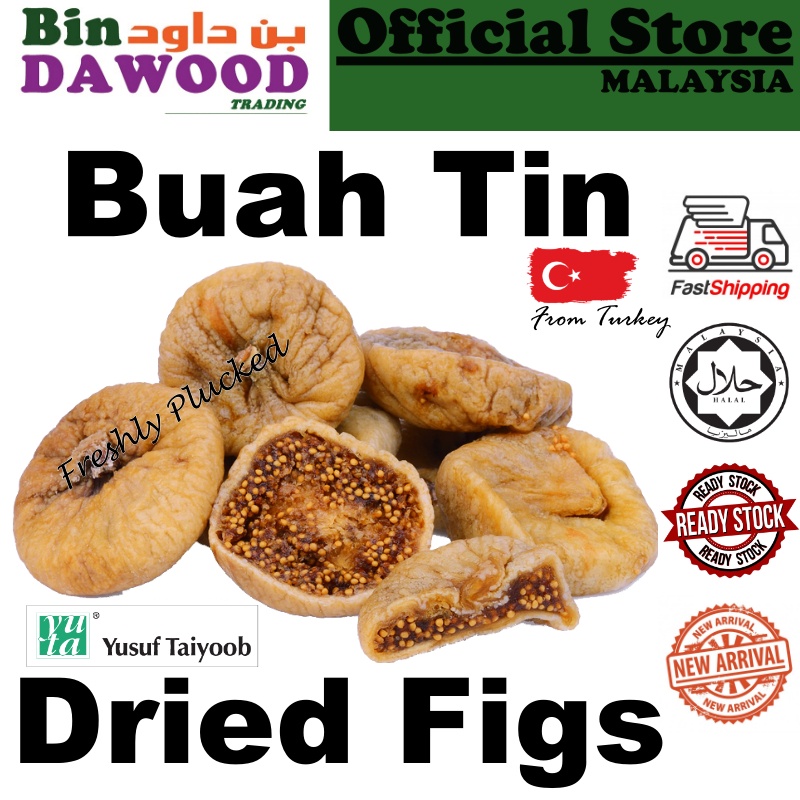 YUSUF TAIYOOB BUAH FIG KERING SEGAR BUAH TIN 250GM / 500G DRIED FRESH FIGS MAKANAN SUNNAH FOOD BUAH TEEN