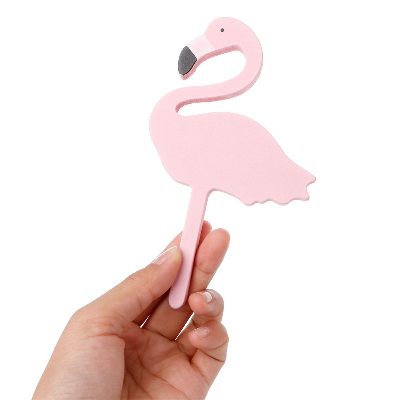 Boom Wooden Kids Room Clothes Hook Wall Hanging Sticker Flamingo