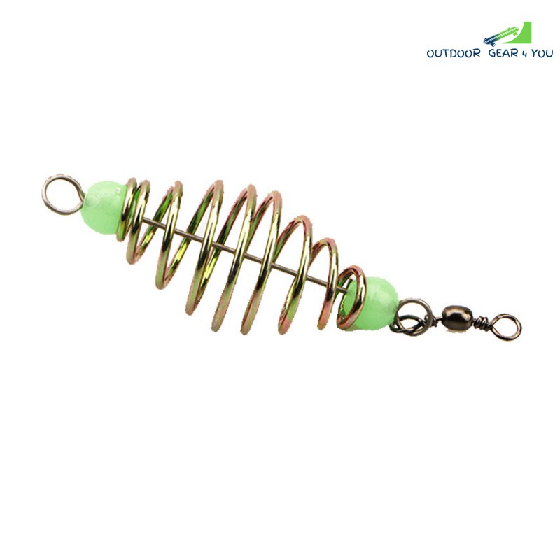 1 pcs Fishing Bait Explosion Spring Umpan Carbon Steel Feeder Olive High quality New Style Method Leader