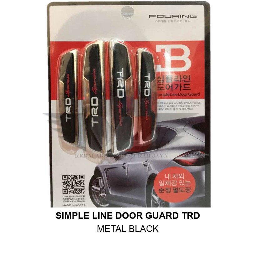 4pcs TRD Car Door Anti-Collision Strip Guards Doors Side Protector Scratches Car Edge Silicon Door Guard Protector Anti
