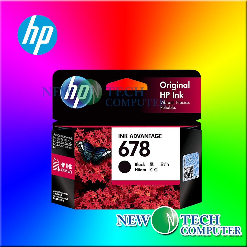 [ORIGINAL] HP 678 BLACK / HP 678 TRI COLOR INK CARTRIDGE NEW TECH