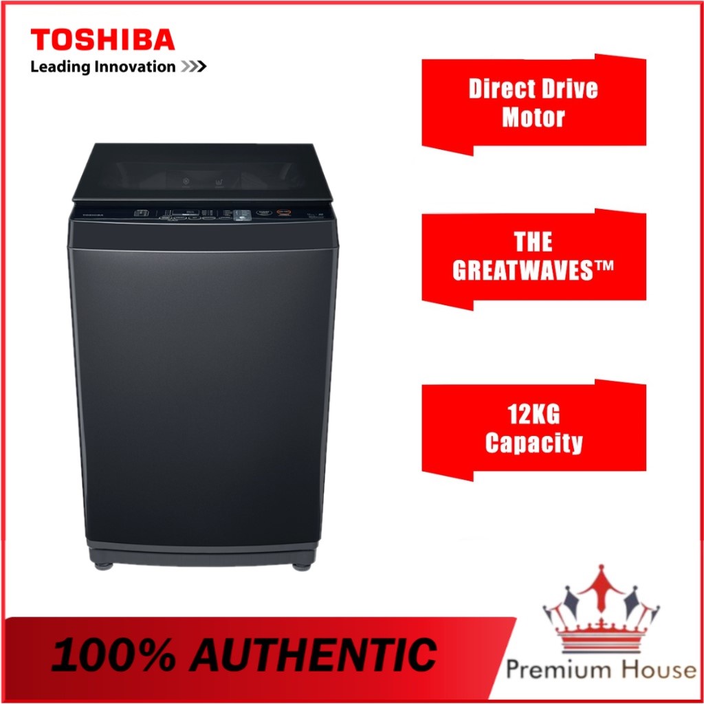 Toshiba Washing Machine (12KG) DDM Inverter THE GREATWAVES™ Top Load