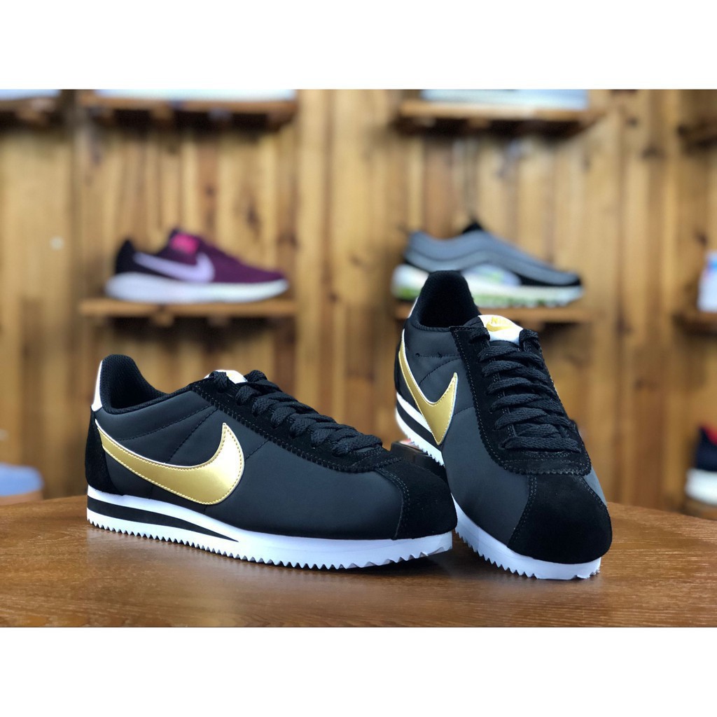 nike classic cortez mens black