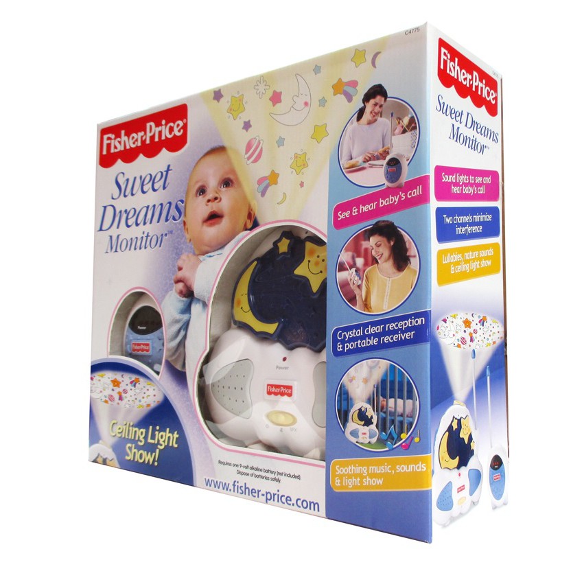 Fisher Price Baby Safety Sweet Dreams Monitor Ceiling Light Show Music Monitor