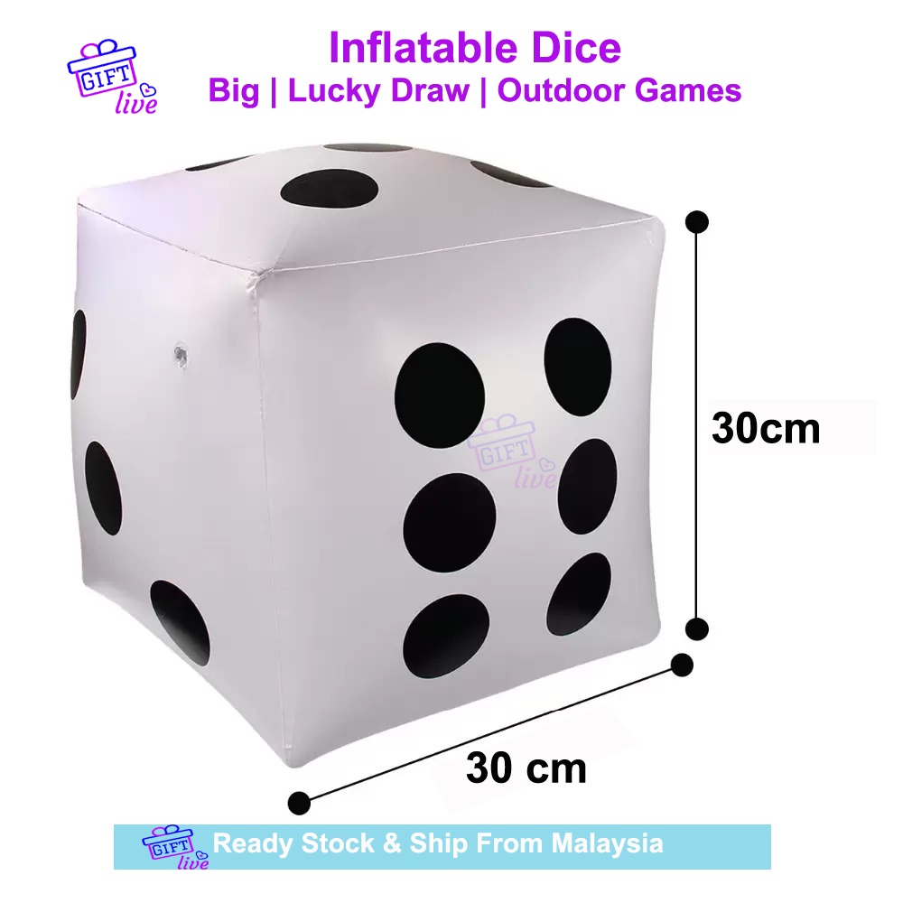 Big Inflatable Dice inflate Air Number Dice Party Pool Lucky Draw Props Beach Toy Garden Game Toys Dadu Besar Kanak