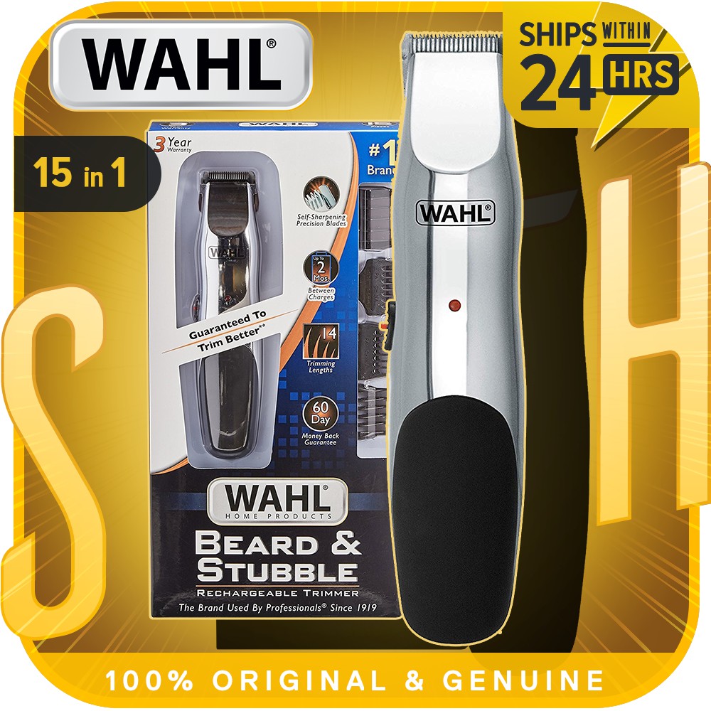 Wahl 99164301 Beard and Mustache Trimmer, Cordless Rechargeable Facial Hair Trimmer with 5