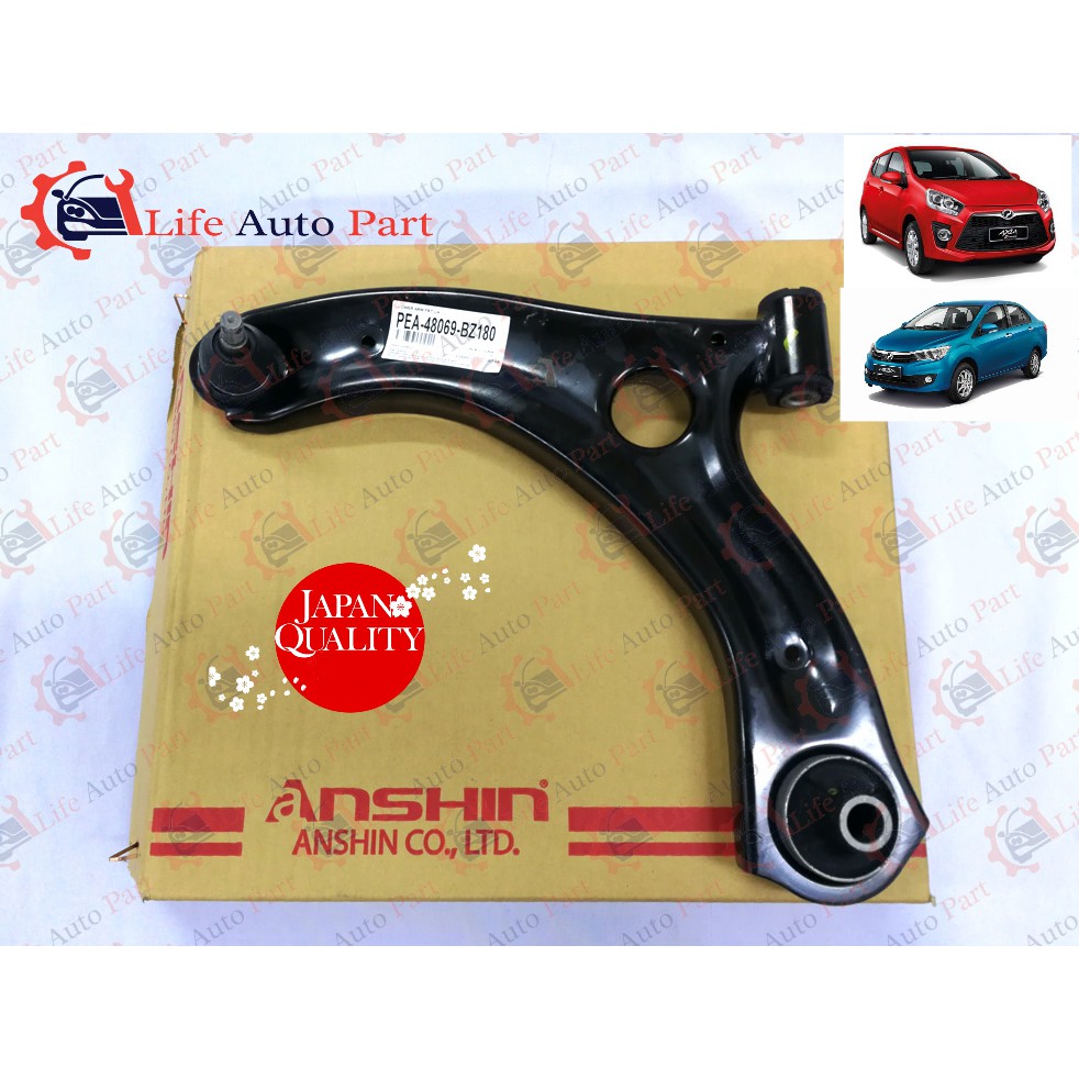 Anshin Japan Front Lower Arm Axia Bezza Depan Lower Arm Shopee Malaysia