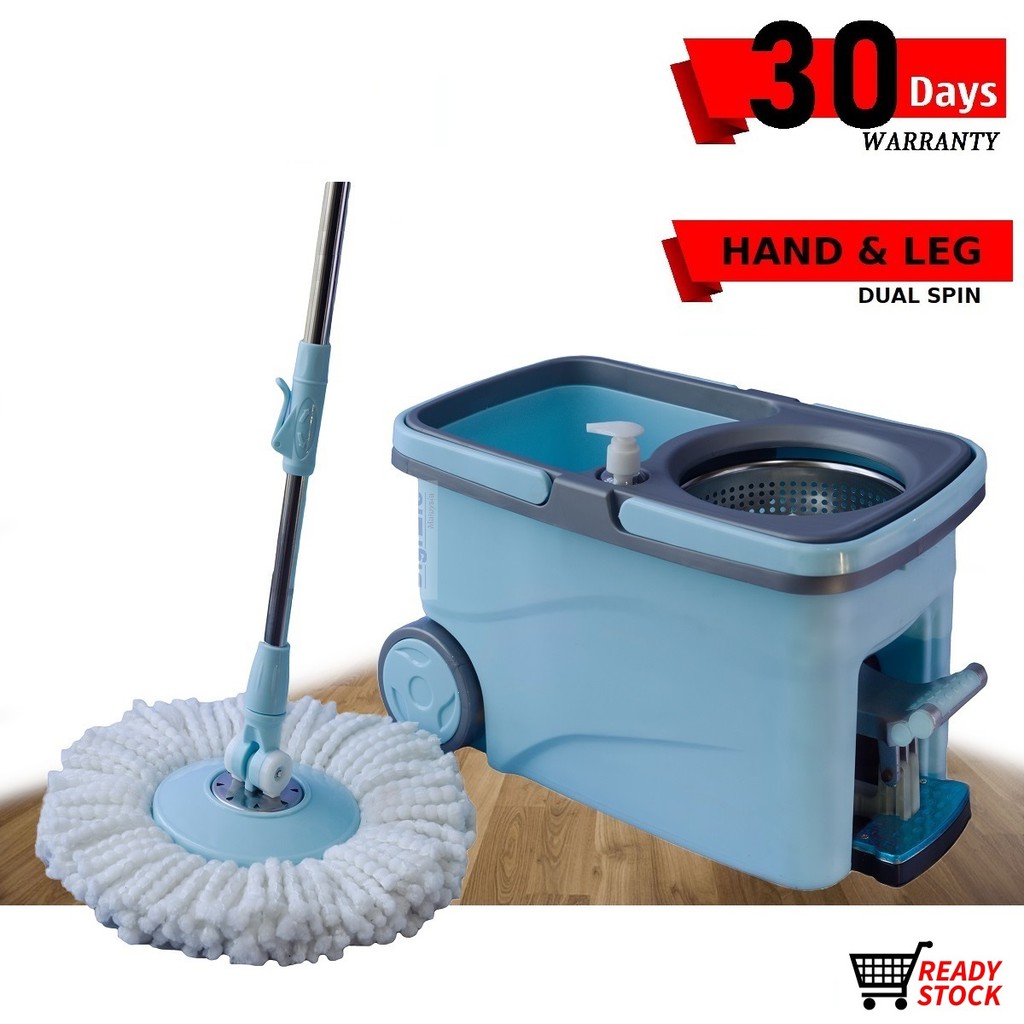 Easy Spin Mop Spinner Microfiber Mop Floor Mop Lantai 8.5L Magic Mop