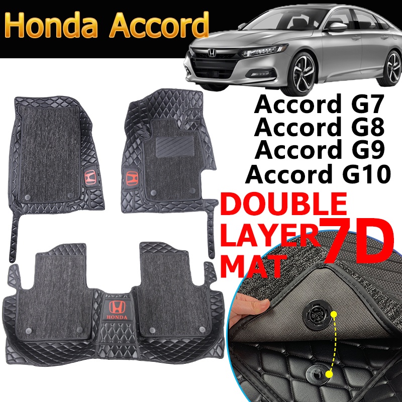 2Layers Carpet Honda Accord Car Floor Mat (10th Gen/9th Gen/8th Gen/7th