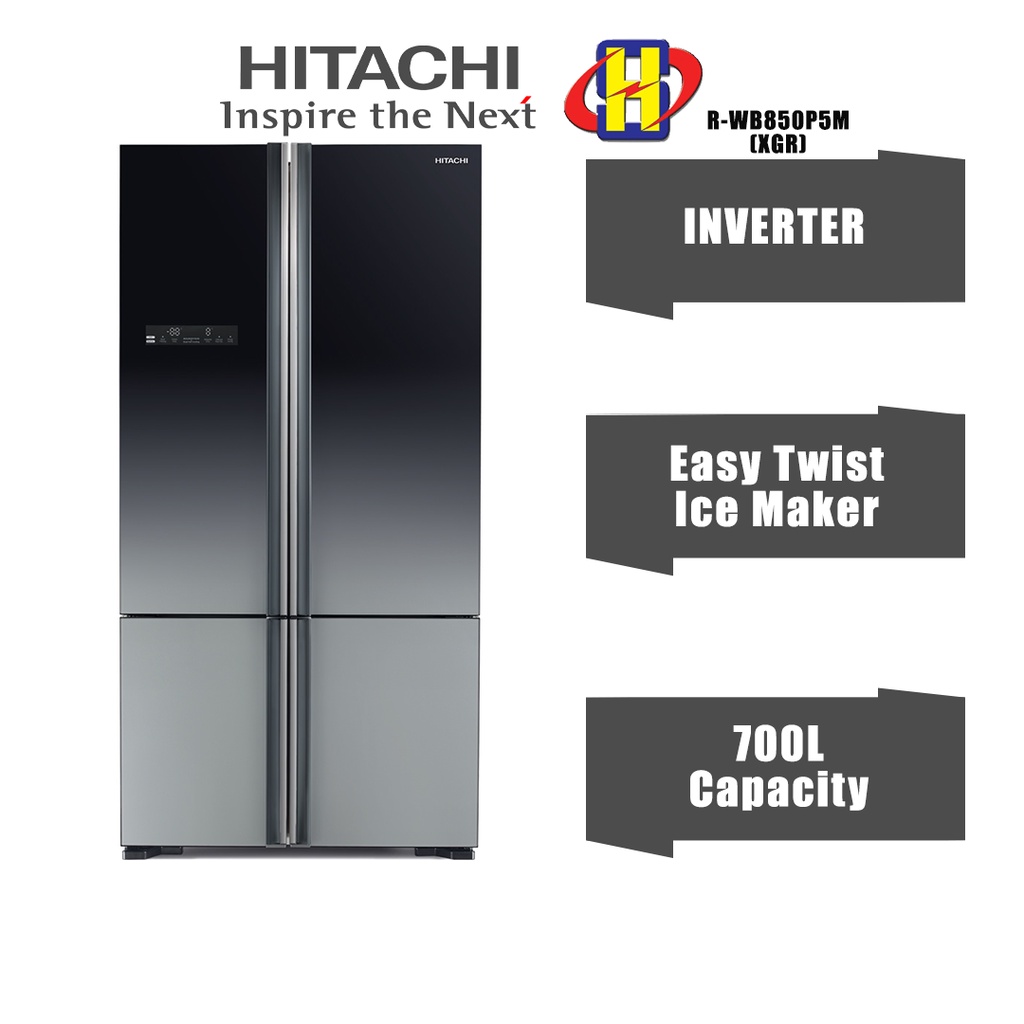 Hitachi Refrigerator (700L/Gradation Gray) Inverter Bottom Freezer