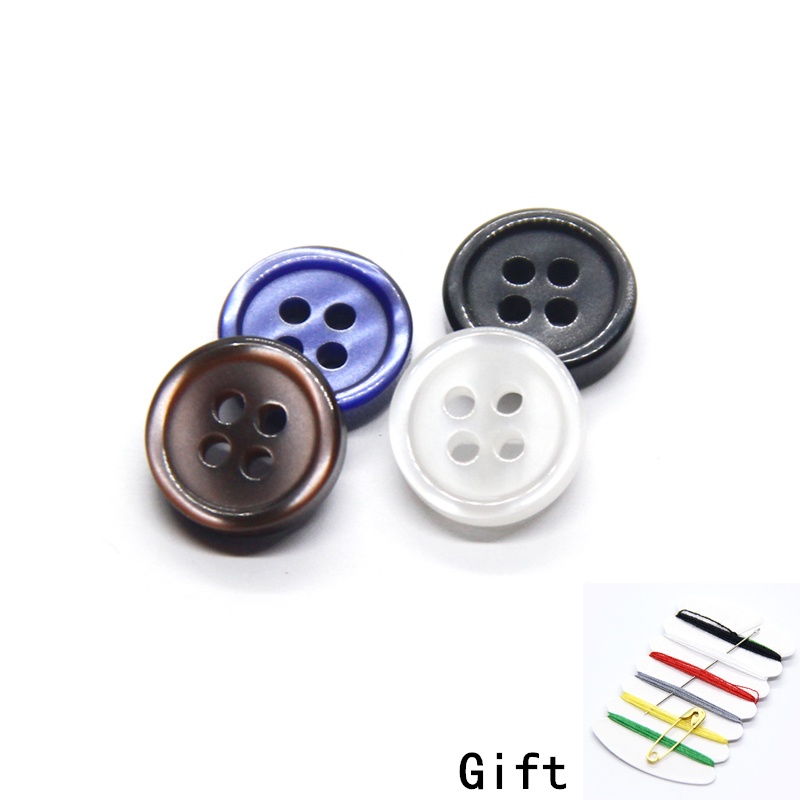 30Pcs/set 9/10/11mm Classic Small Shirt Resin Sewing Buttons For ...