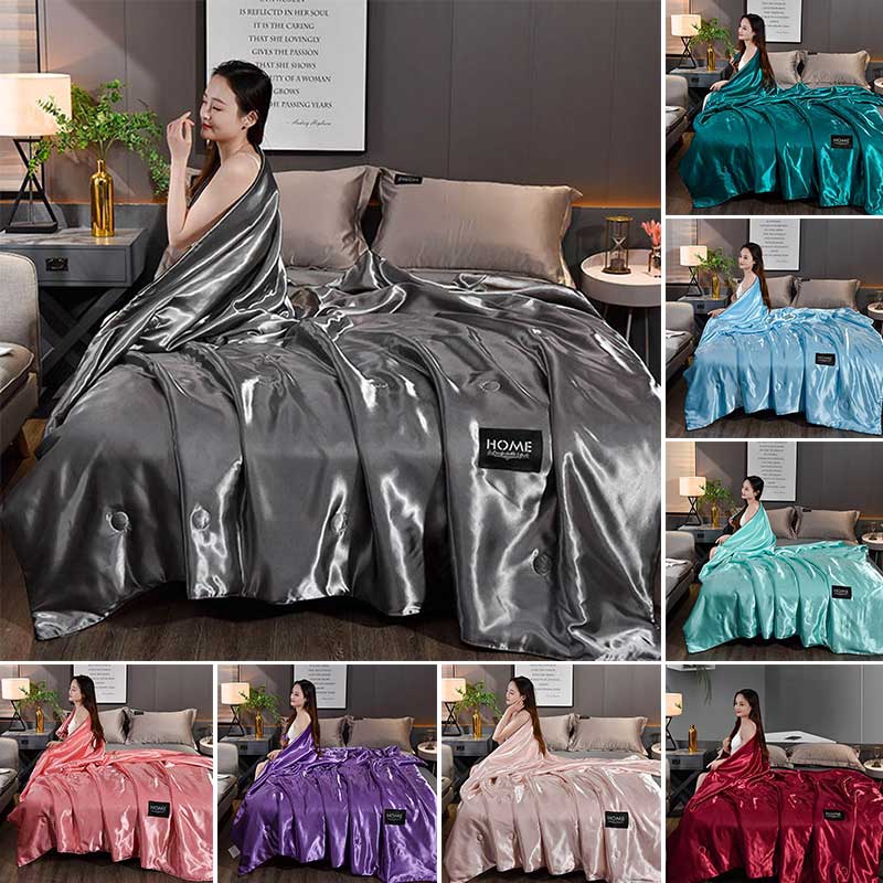 Summer Silk Quilt Bedding Bedroom Home Silk Textile Blanket