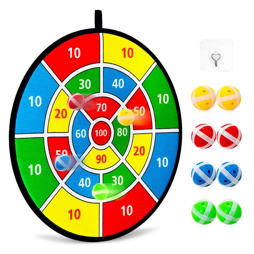 37cm/14.6in Diameter Number Dart Board with 8 Sticky Balls Indoor