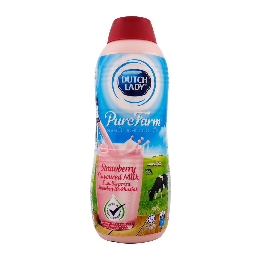 Dutch Lady Pure Farm Strawberry Uht Milk 450ml Shopee Malaysia