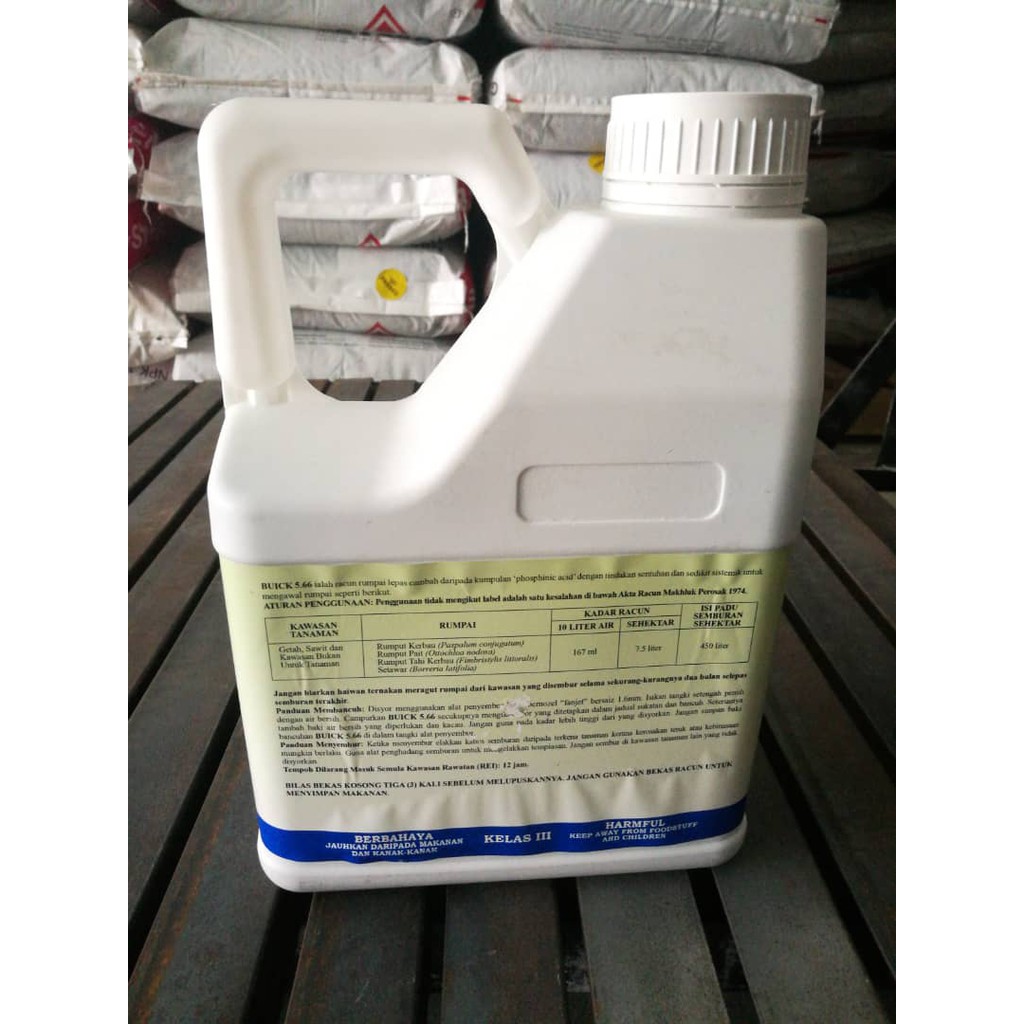 4liter Buick 5 66 Glyphosate Isopropylammonium 5 66 Racun Rumpai Shopee Malaysia