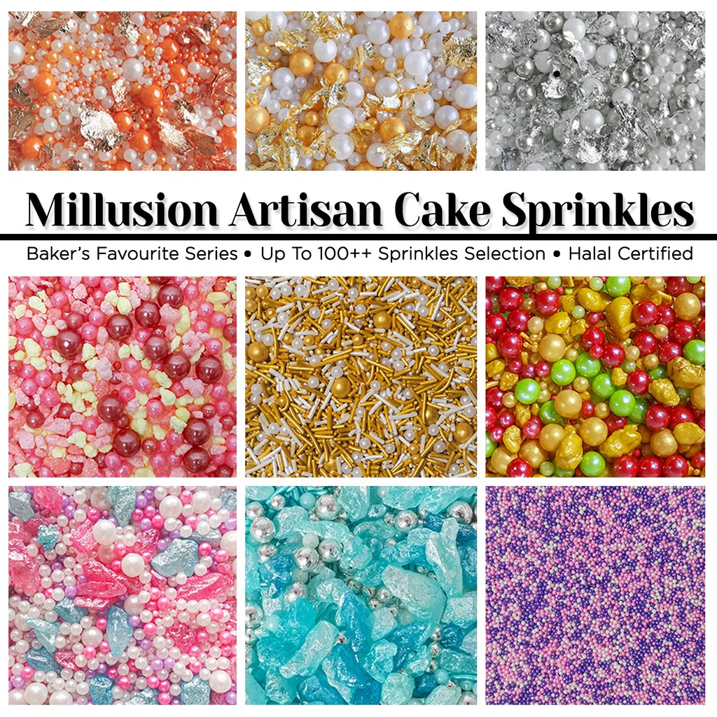 Millusion HALAL Mix Sprinkles Cake Sprinkles Sugar Millusion HALAL Mix Sprinkles Cake Sprinkles Sugar