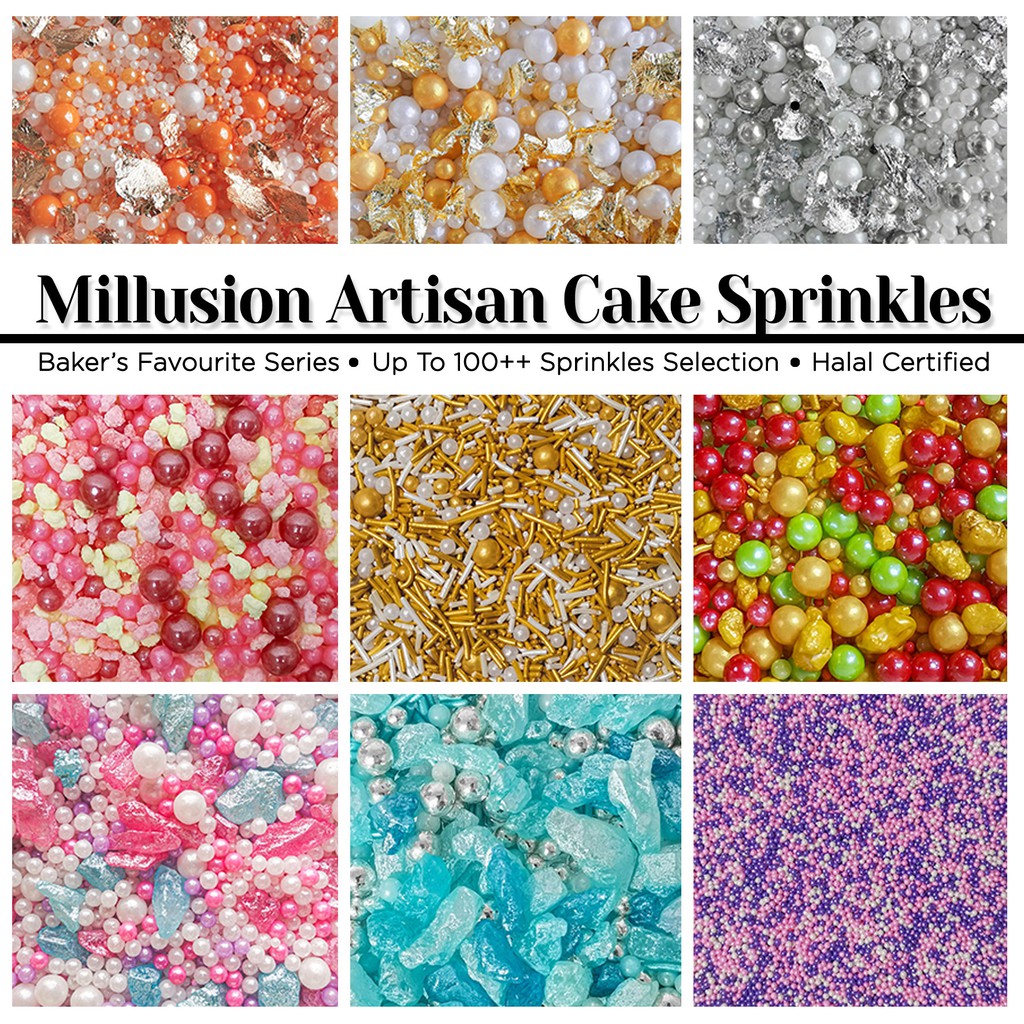 Millusion HALAL Mix Sprinkles Cake Sprinkles Sugar 