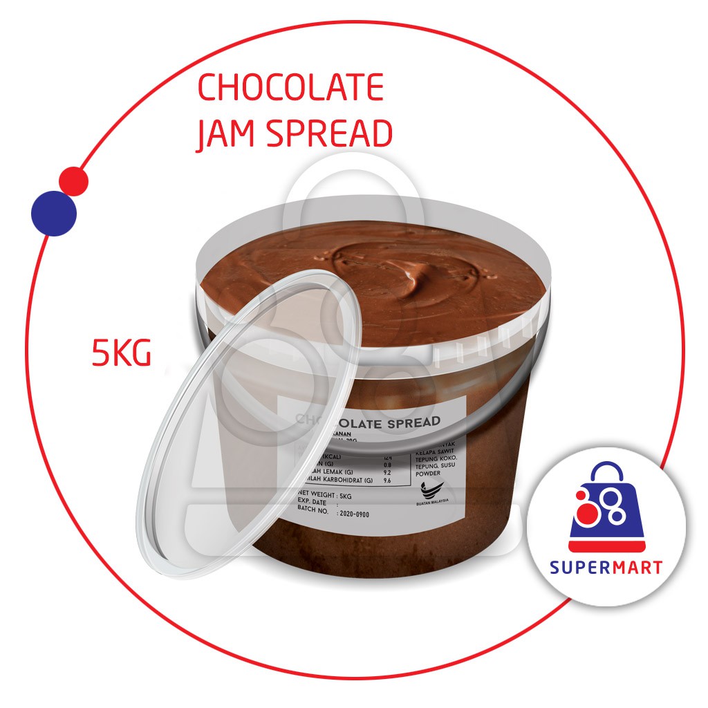 CHOCOLATE SPREAD 5KG / CHOCOLATE JAM 5KG (FOR BISCUIT / COOKIES