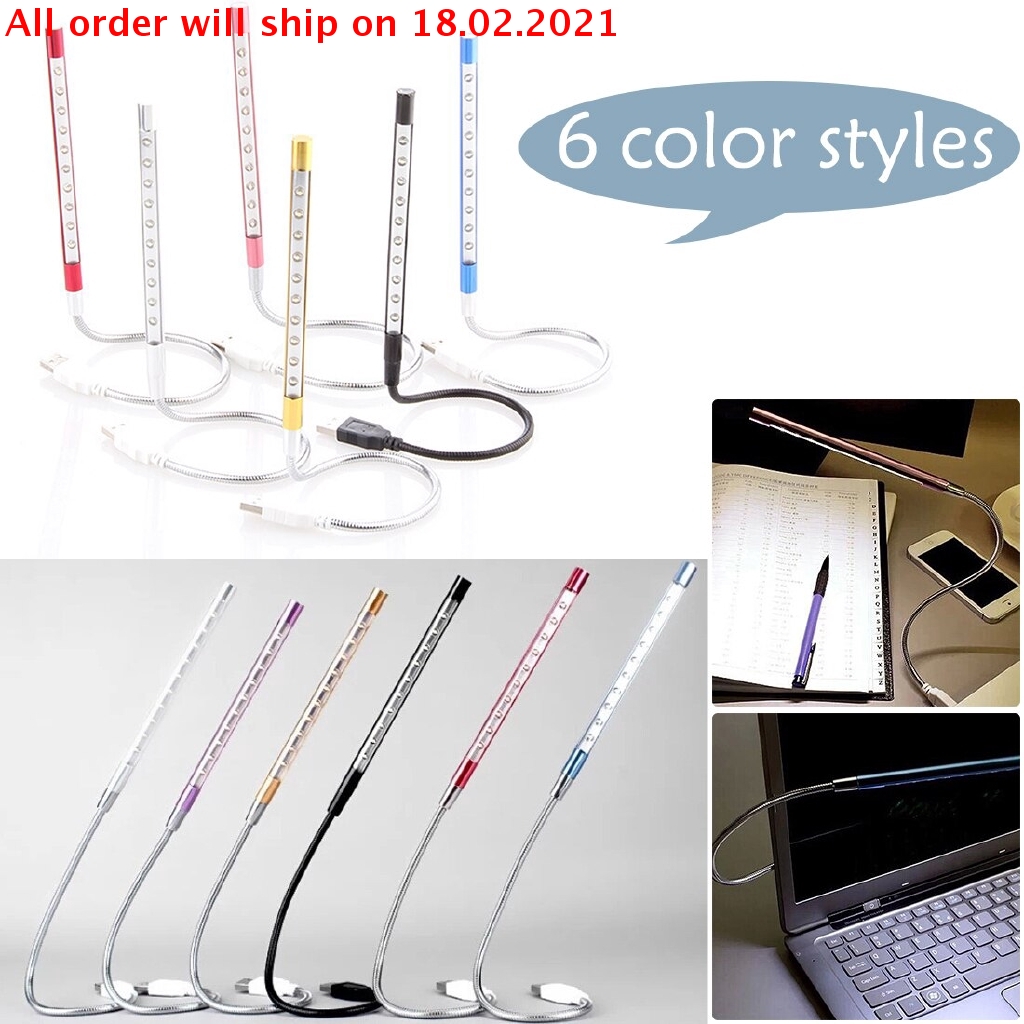Mini USB 10 LEDs Led Light Lamp Bright Flexible touch for Notebook Laptop  Computer PC Keyboard Lights | Shopee Malaysia