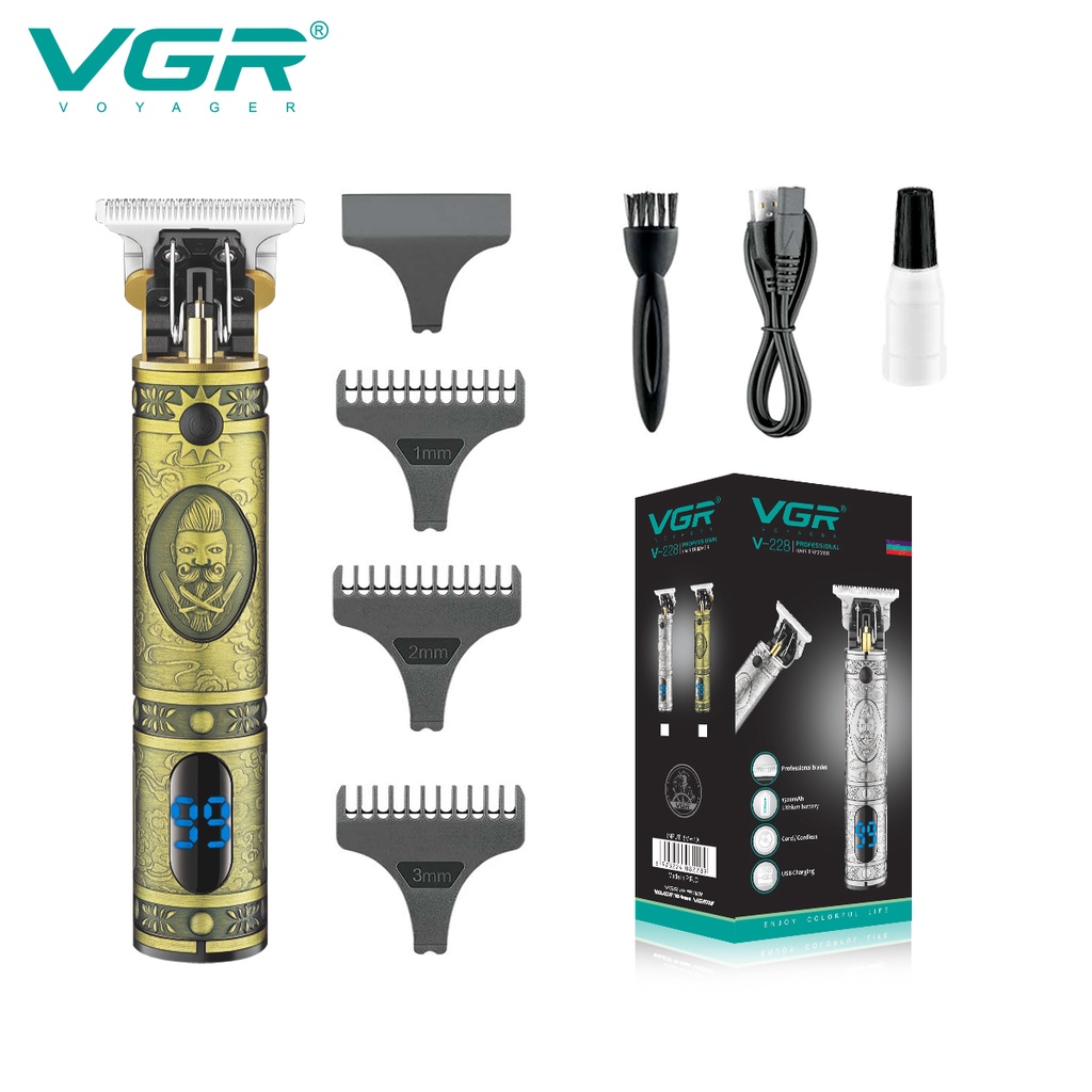 VGR Upgrade Electric Hair Clipper Professional Personal Care Barber Hair Trimmer For Men Rechargeable Hair Cutting Masin