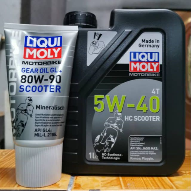 Fully Synthetic Liqui Moly Scooter Engine Oil & Gear Oil for NVX, Nmax