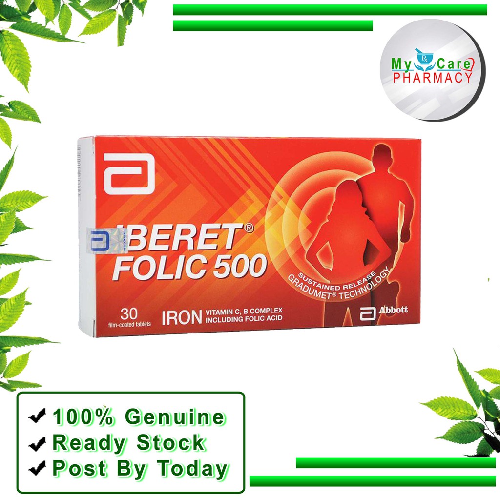 IBERET FOLIC 500 30'S EXP 10/2022 | Shopee Malaysia