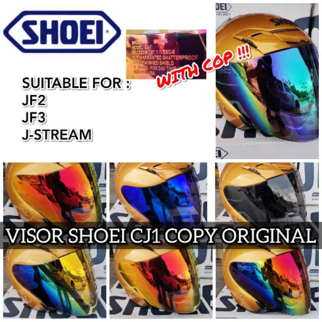 visor shoei titan blue