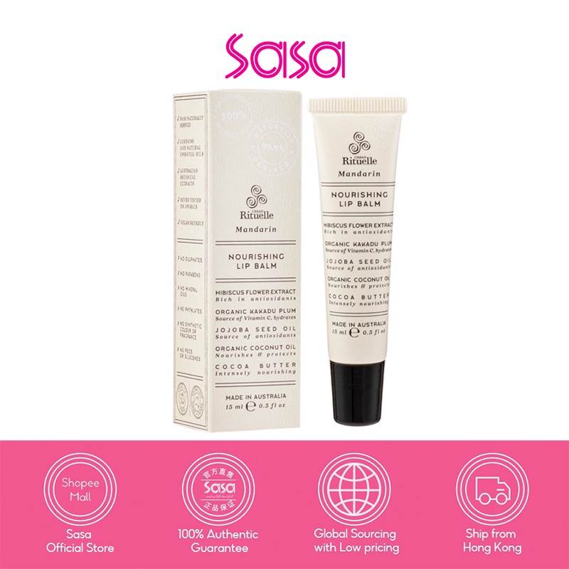 Urban Rituelle Natural Mandarin Flavour Nourishing Lip Balm