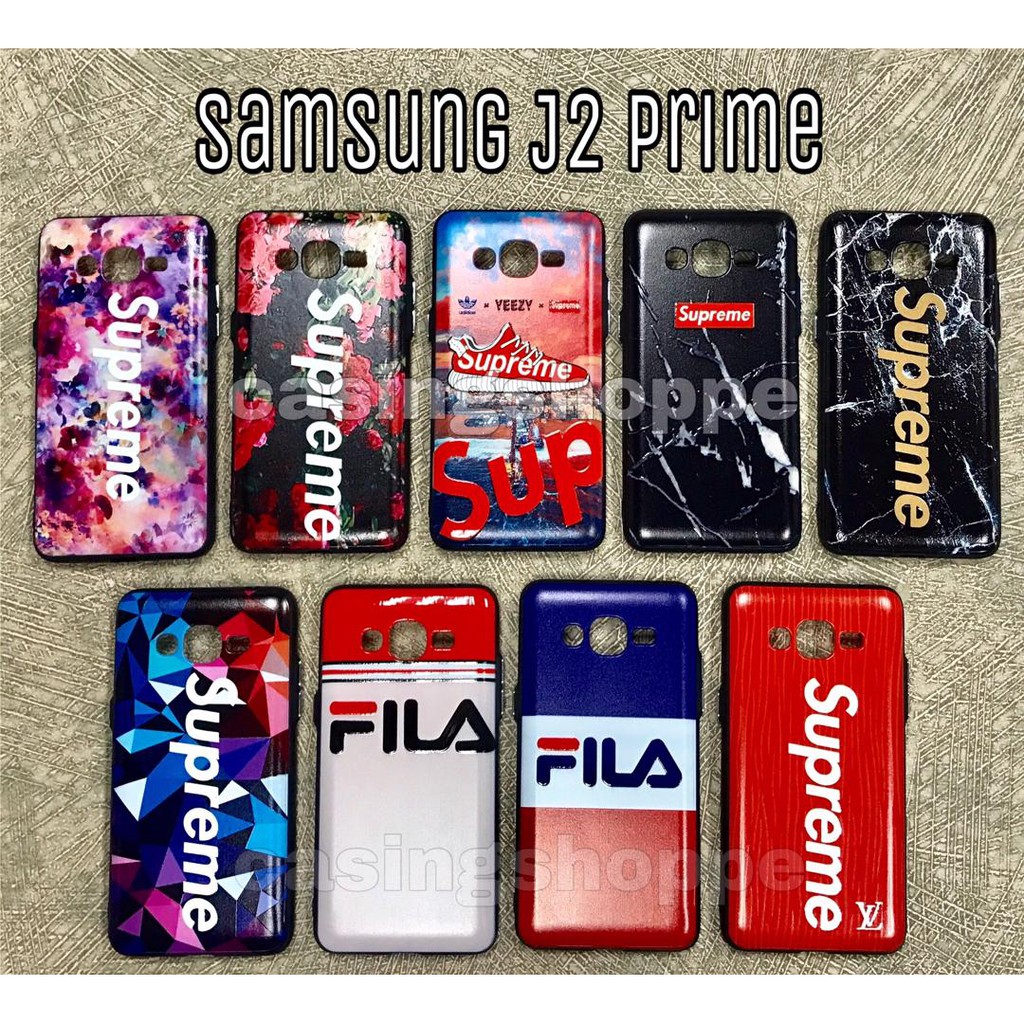 Samsung J2 Prime Grand Prime Trendy Supreme Fila Slim Hard Back Case Cover