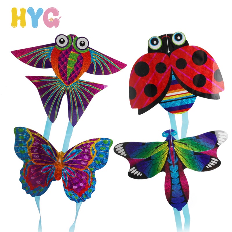 HYG Toys Children's Outdoor Toys Parent-child Interactive Toys Cartoon Airplane Butterfly Insect Small Kite