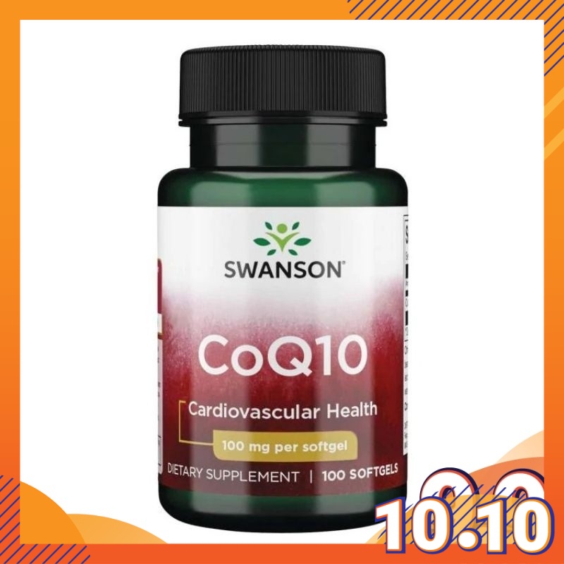 Swanson CoQ10 100mg, 100 Softgels Coenzyme Q10 support heart function |  Shopee Malaysia