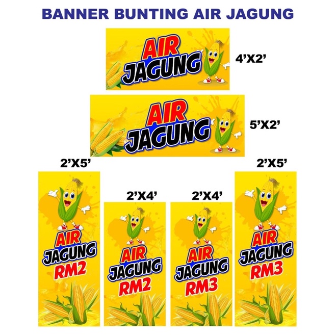 Banner Bunting Air Jagung Air Jagung Balang Shopee Malaysia