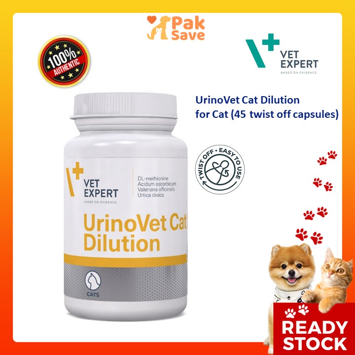 VETEXPERT UrinoVet Cat Dilution 45 Twist Off Capsules for Cats -The Strongest support in struvite urolithiasis