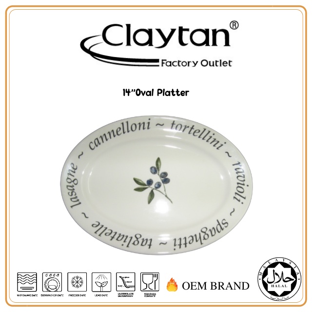 Ceramic JB ITALIAN Loose Item Lead Safe Ceramic Tableware Pinggan Mangkuk Microwave Safe