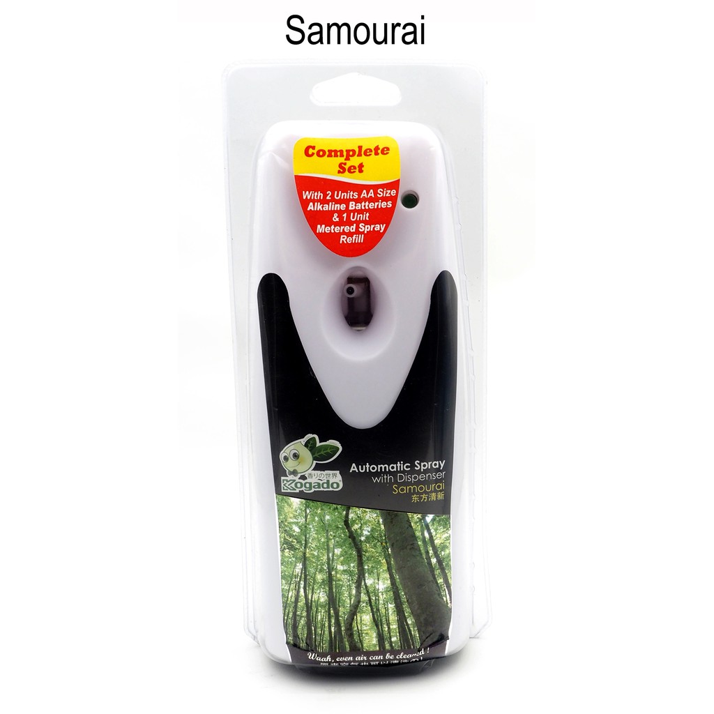 Kogado Air Freshener Dispenser Set Wall Mounted With Automatic Spray Machine And Refill Samourai Pewangi Rumah