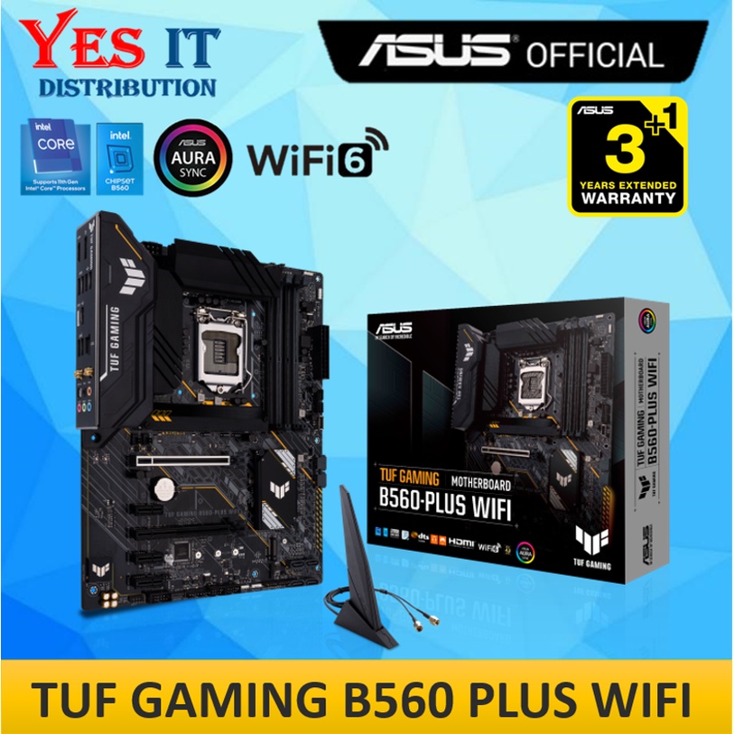 ASUS TUF GAMING B560PLUS WIFI ATX INTEL MOTHERBOARD + INTEL 11th